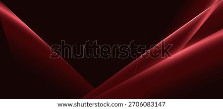 Red and dark abstract polygon luxury background vector. Social ads banner or Landing page.