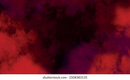 Red dark abstract textured background texture to the point with bright spots of paint. Red and black background. Abstract red watercolor background.