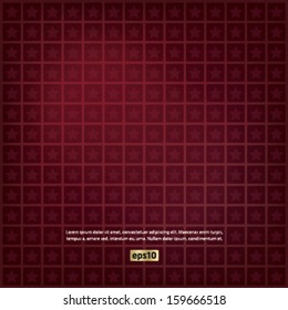 Red, dark background with stars, vector