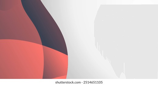 Formas fluindo vermelho e azul escuro em um fundo branco.