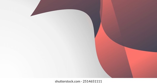 Formas fluindo vermelho e azul escuro em um fundo branco.