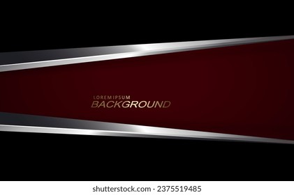 Red dark design, horizontal frame with shiny metallic border.