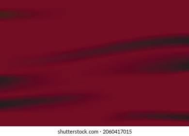 Red and dark fabric. Abstract background. Textile with folds and drapes. Decoration element for design. Wrinkled cloth. Vector illustration. 