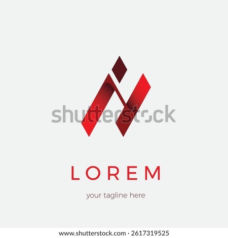 Red and dark gradient logo with initials iy with creative design