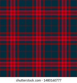 Red and Dark Green Tartan Plaid Scottish Seamless Pattern. Texture from tartan, plaid, tablecloths, shirts, clothes, dresses, bedding, blankets and other textile.
