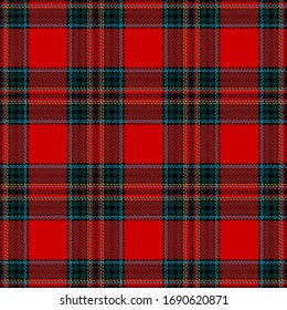 Red and Dark Green Tartan Plaid Scottish Seamless Pattern. Texture from tartan, plaid, tablecloths, shirts, clothes, dresses, bedding, blankets and other textile.