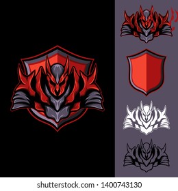 Red Dark Knight : Logo E-Sport Gaming