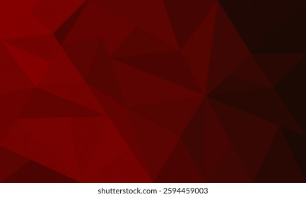 Red Dark Low Poly Abstract Geometric Background