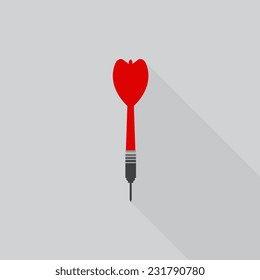 Red dart icon - Vector 