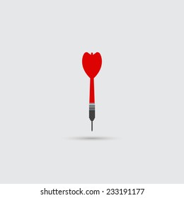 Red dart icon - Vector