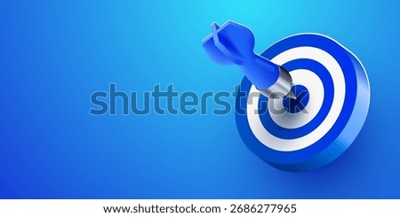 Red dart target icon with arrow isolated on white background. 3d style design of business goal. Success finance marketing strategy. Vector illustration