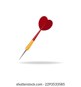 Ilustración aislada del vector dardo rojo
