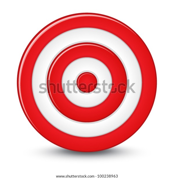 白い背景に赤い矢のターゲット のベクター画像素材 ロイヤリティフリー 100238963