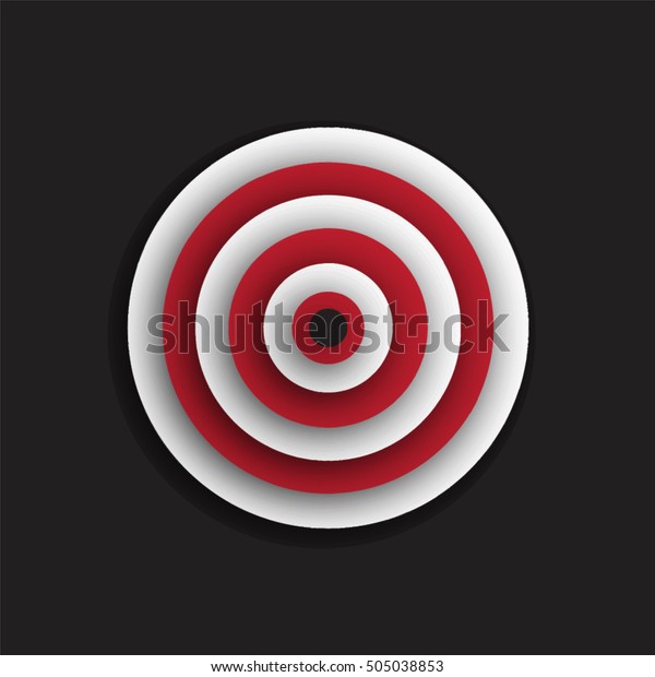 Red Darts Target Aim On Black Stock Vector Royalty Free 505038853