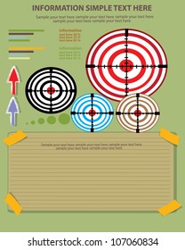 Red darts target aim,Vector