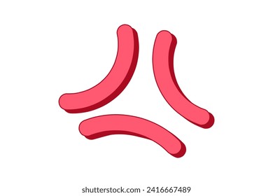 Diseño de pegatinas planas de decoración roja