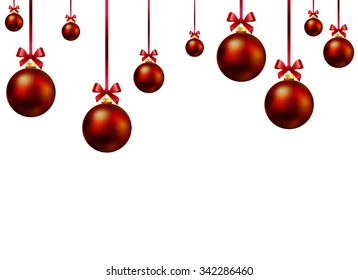 Red decoration on the Christmas holiday