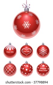 Red decorations (vector)