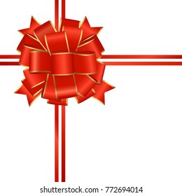 
Red decorative bow ,bow for gift wrapping