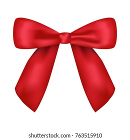 Red decorative bow ,ribbon illustration