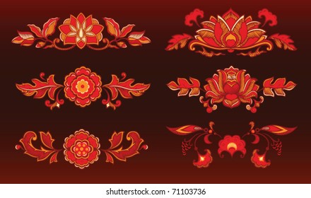 red decorative flowers