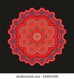 Red decorative laced rosette
