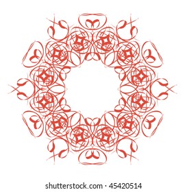 Red decorative motive