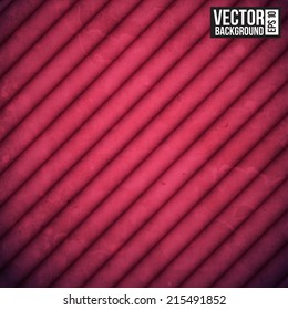 Papel decorativo rojo con líneas diagonales. Textura de papel envejecida