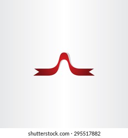 red decorative symbol ribbon vector icon design 