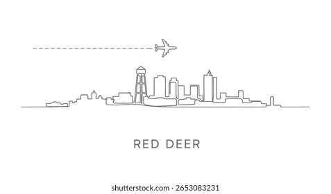 Consultado Em 14 De dezembro De 2013 "Red Deer Alberta Skyline Airplane Travel" .