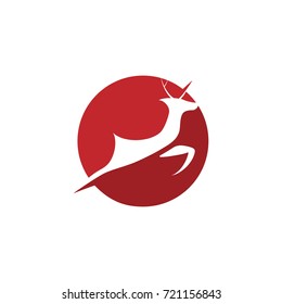 Red deer logo design for Christmas