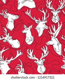 red deer pattern christmas can be for you to print for shirt or other background