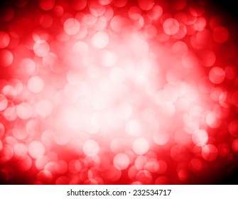 red Defocused Light, Flickering Lights, Vector abstract festive background with bokeh defocused lights. 