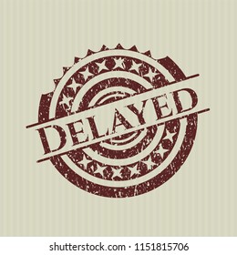 Red Delayed distress rubber grunge seal