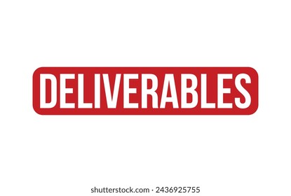 Red Deliverables Rubber Stamp Seal Vector
