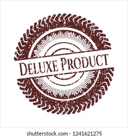 Red Deluxe Product distressed grunge stamp
