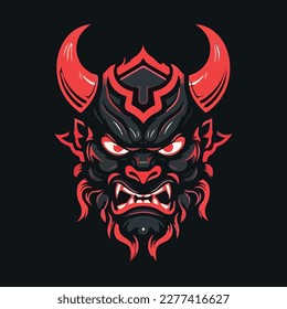 a red demon esport illustration vector