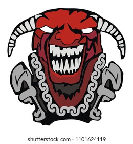 Red demon head