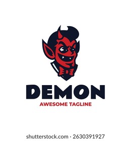 Red Demon Mascot Logo Design