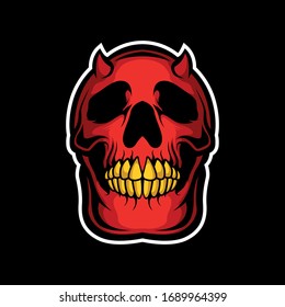 red demon skull for commercial use