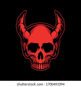 red demon skull for commercial use