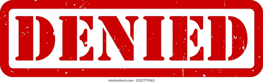 Red Denied Deny Stamp Texture Logo Icon Sign Sigil Symbol Emblem Badge Vector EPS PNG Transparent No Background Clip Art Vector EPS PNG Clip Art No Transparent Background