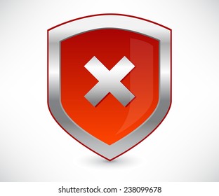 Red denied shield