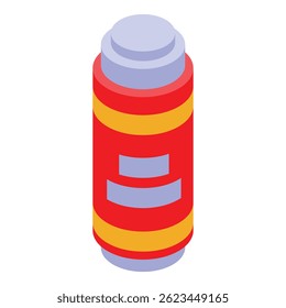 Red deodorant stick with a white cap standing upright on a white background