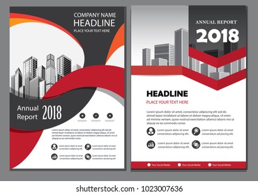 red design brochure business template