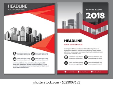 red design brochure business template