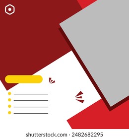 Diseño Rojo Para La Plantilla De Marketing Digital