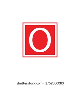 red design logo font o