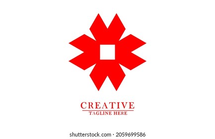 Red design modern logo element icon with template. Best for identity logotypes abstract icon logo