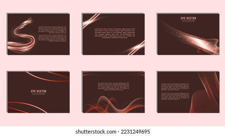 Red Design Presentation Template Set Abstract Background for Powerpoint, Brochure, Web, Company Profile, Brand, Banner